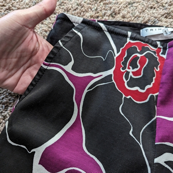 TRINA TURK varvara lady day orchid slim faille pants 0 - Picture 6 of 11